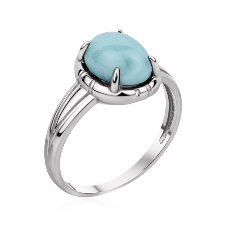 Купить кольцо из серебра с ларимаром в интернет-магазине KRASNOE