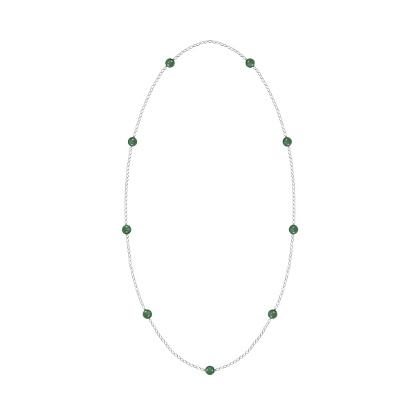 Колье из серебра с агатами 8340396114-120-60