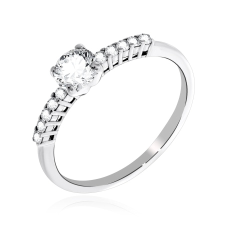 Купить кольцо из серебра с фианитами в интернет-магазине KRASNOE