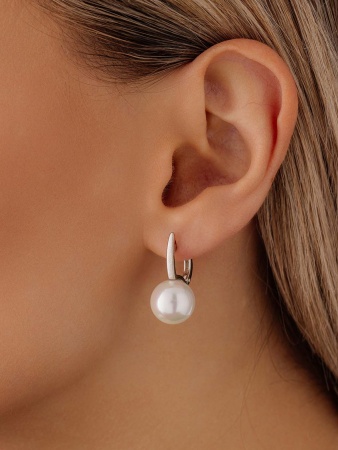Серьги из серебра с жемчугом