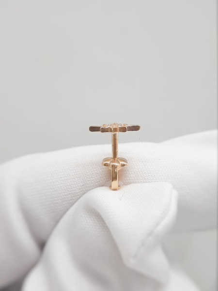 Пусеты из серебра с фианитами