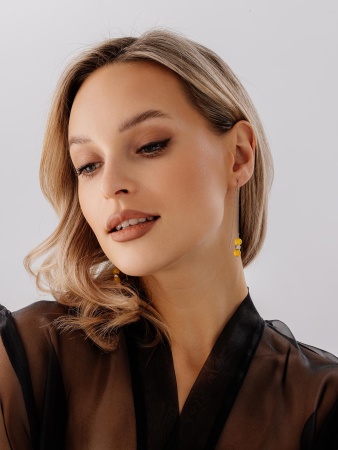 Серьги из серебра с агатами 2340390714-1-50 от KRASNOE, металл Серебро, вставка Агат