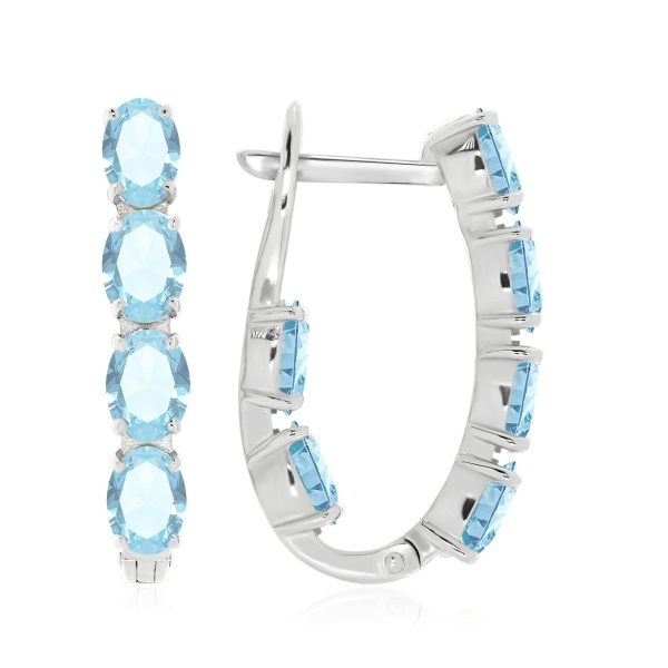 Серьги из серебра с топазами 2340071182 от KRASNOE, металл Серебро, вставка Топаз Sky Серьги из серебра с топазами 2340071182 от KRASNOE, металл Серебро, вставка Топаз Sky