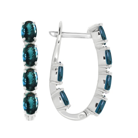 Серьги из серебра с топазами 2340071182-76 от KRASNOE, металл Серебро, вставка Топаз London