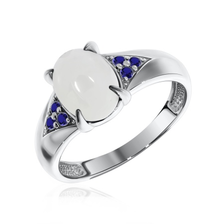 Купить кольцо из серебра с агатом и ситаллами в интернет-магазине KRASNOE