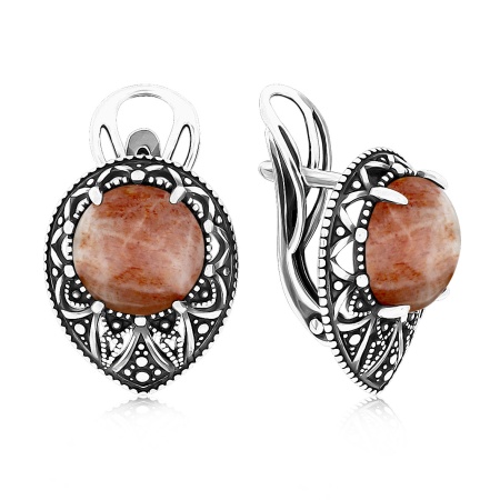 Серьги из серебра  2310С21868 от KRASNOE, металл Серебро, вставка Солнечник