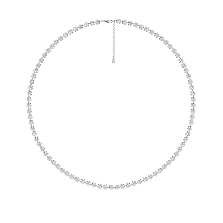 Колье из серебра с фианитами 8340203040-45