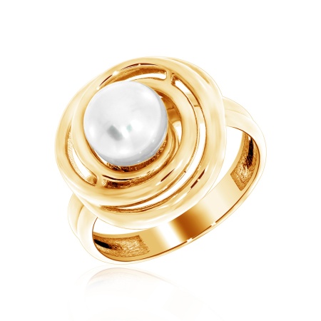 Купить кольцо из серебра с жемчугом и жемчугами в интернет-магазине KRASNOE