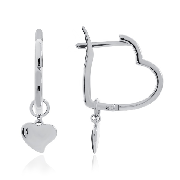 Серьги из серебра без вставок со скидкой