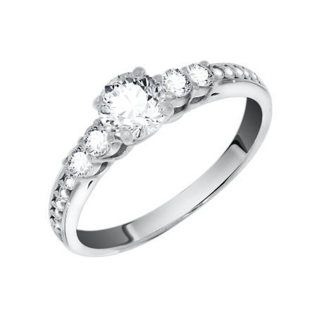 Купить кольцо из серебра с фианитами в интернет-магазине KRASNOE