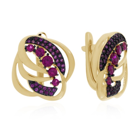 Серьги из серебра с ситаллами со скидкой