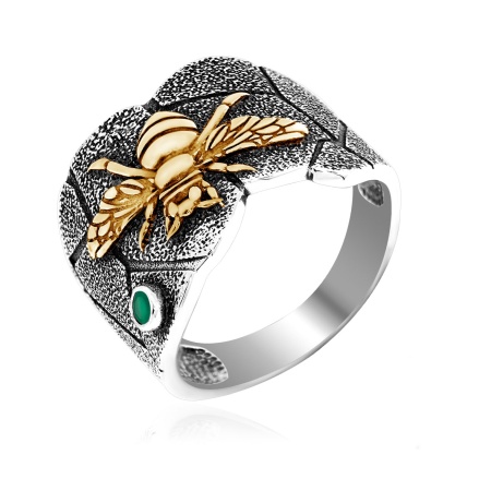 Купить кольцо из серебра с агатом в интернет-магазине KRASNOE