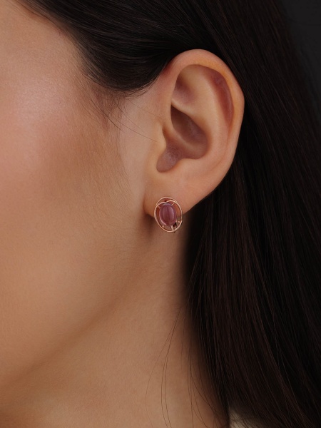 Серьги из серебра с аметист