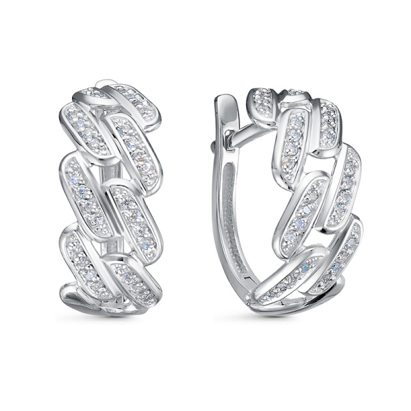 Серьги из серебра с1203859 от KRASNOE, металл Серебро, вставка Фианит