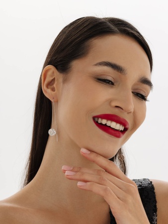 Серьги из серебра без вставок