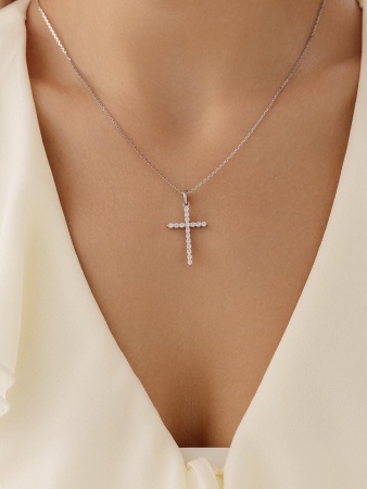 Подвеска из серебра с фианитами