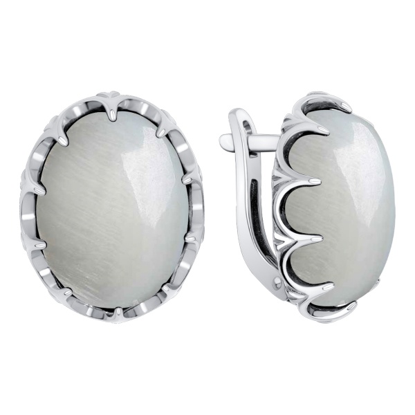 Серьги из серебра с перламутрами