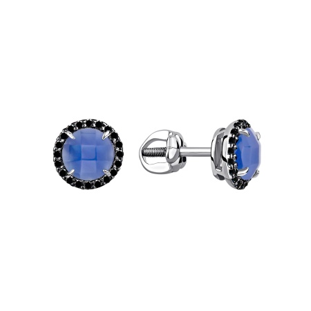 2348871972л-1-105 Серьги (Ag 925) 2348871972л-1-105 от KRASNOE, металл Серебро, вставка Агат