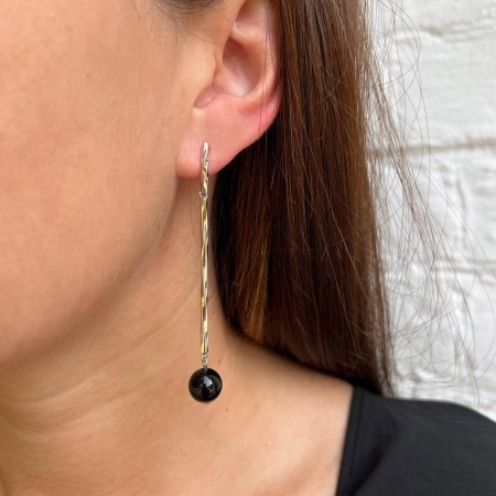 Серьги из серебра с агатами 2340390856-20 от KRASNOE, металл Серебро, вставка Агат