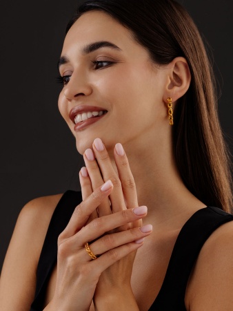 Серьги из серебра с цитринами