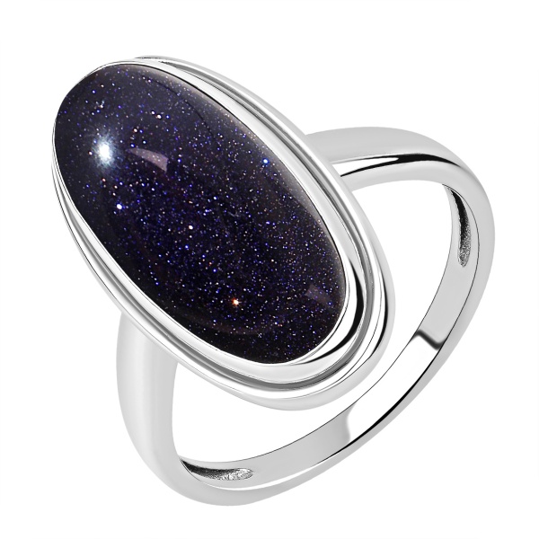 Купить кольцо из серебра с авантюрином в интернет-магазине KRASNOE