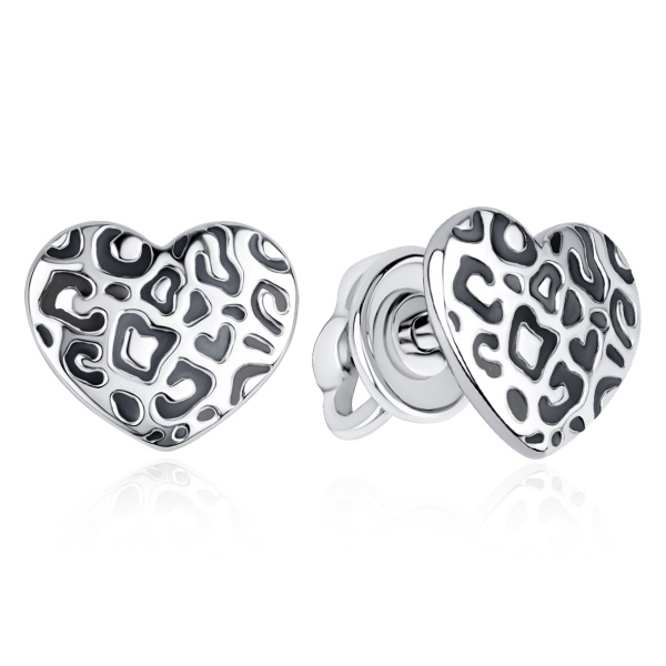 Пусеты из серебра без вставок в ювелирном интернет-магазине