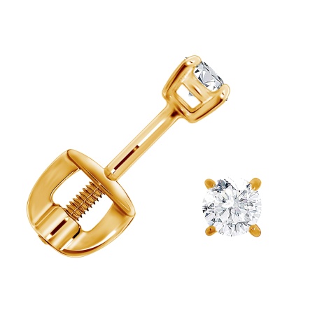 Пусеты из серебра с фианитами