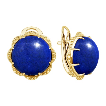 Серьги из серебра с лазуритами 2320475792 от KRASNOE, металл Серебро, вставка Лазурит