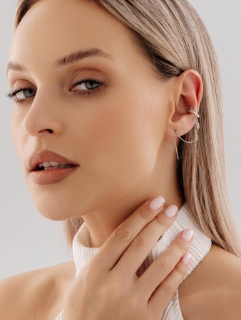 Серьги из серебра без вставок