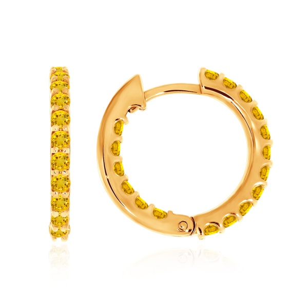 Серьги из серебра с цитринами со скидкой