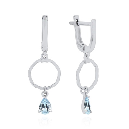 Серьги из серебра с топазом 2340074754 от KRASNOE, металл Серебро, вставка Топаз Sky Серьги из серебра с топазом 2340074754 от KRASNOE, металл Серебро, вставка Топаз Sky