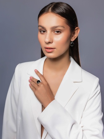 Купить кольцо из серебра с агатом в интернет-магазине KRASNOE