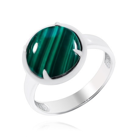 Купить кольцо из серебра с малахитом в интернет-магазине KRASNOE