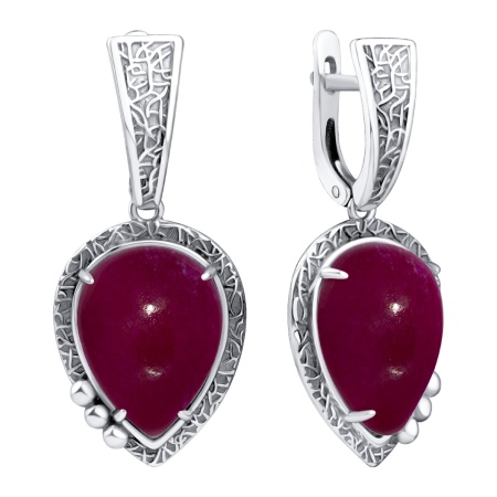 Серьги из серебра с агатами 2310395788-37 от KRASNOE, металл Серебро, вставка Агат