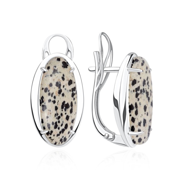 Серьги из серебра с яшмой
