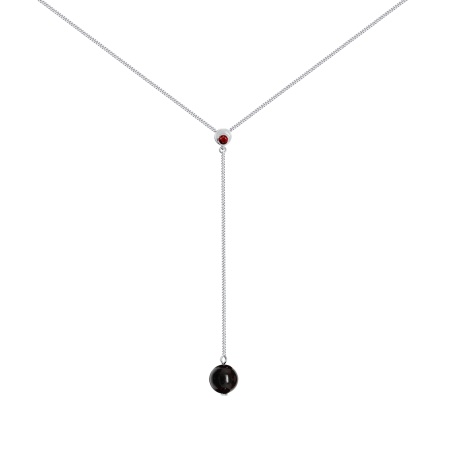 Колье из серебра с гранатом 8340823231-40