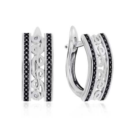 Серьги из серебра с ситаллами 2348881361л-20 от KRASNOE, металл Серебро, вставка Ситалл