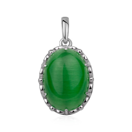 Купить подвески из серебра с кошачим глазом