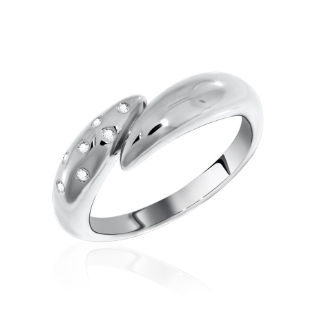 Купить кольцо из серебра с фианитами в интернет-магазине KRASNOE