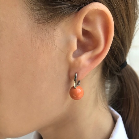 Серьги из серебра с жемчугом