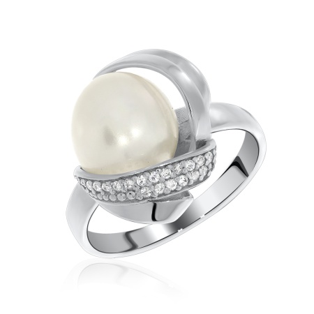 Купить кольцо из серебра с жемчугом в интернет-магазине KRASNOE