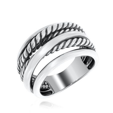 Кольцо из серебра без вставок со скидкой