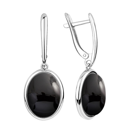 Серьги из серебра с агатом 2340395154-20 от KRASNOE, металл Серебро, вставка Агат