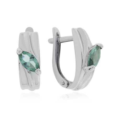 Серьги из серебра с параибаами 2340881673-1-78 от KRASNOE, металл Серебро, вставка Нанотурмалин