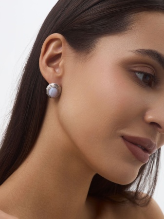 Серьги из серебра с агатами 2340390933-84 от KRASNOE, металл Серебро, вставка Агат