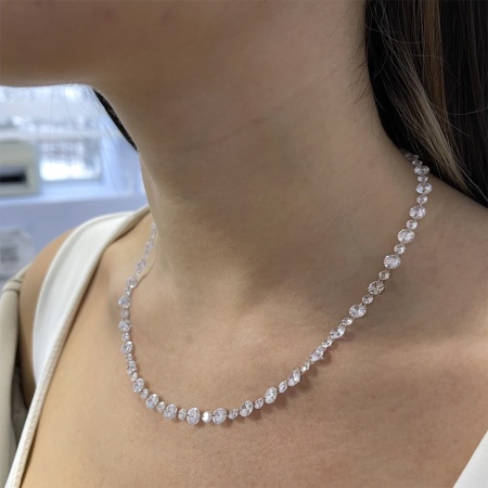 Колье из серебра с фианитами