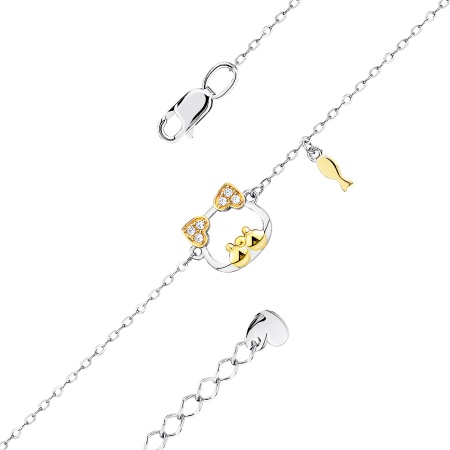 Купить браслет из серебра с фианитами