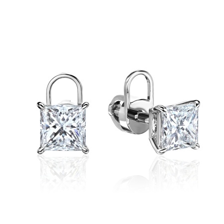 Пусеты из золота с бриллиантом