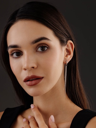 Серьги из серебра без вставок