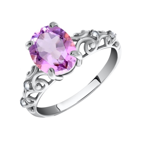 Купить кольцо из серебра с фианитами в интернет-магазине KRASNOE